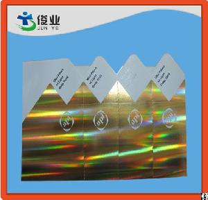 gold background printed adhesive labels hologram