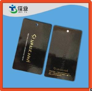 gold foiling embossed hang tag taste