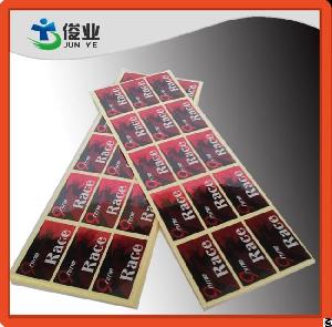 metallic adhesive labels perfumes six