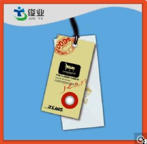 fashion colors printed paper garment hang tag clothing hanging tablets