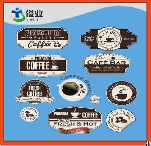 Paper Adhesive Logo Labels Irregular Shape With Stickers