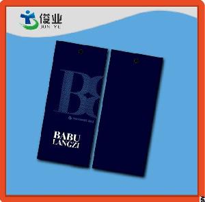 paper hang tags men garments biue