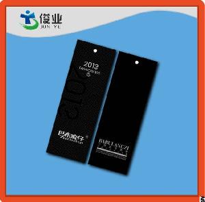 Paper Hang Tags For Men Garments Black