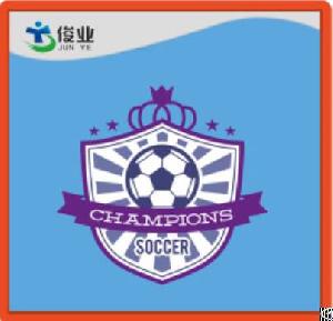 Purple Irregularidade Champions Soccer Label