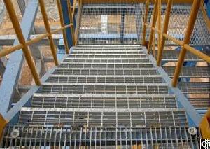 Stair Tread Steel Grating For Industrial Application