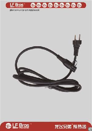 Black Cable With Plug Of Cable Kit For Block Preheater