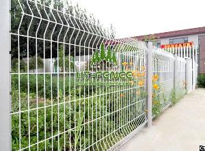 Welded Wire Panel Fence With Peach Post