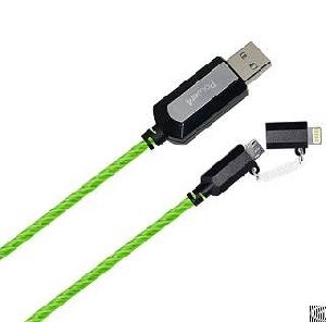 El Visible 8 Pin Lightning To Micro Usb Flowing Round Cable Ld003