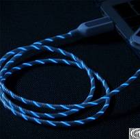 el visible light micro usb flowing round cable lr001