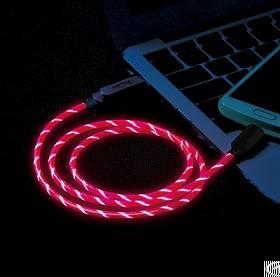 El Visible Micro Usb Flowing Round Cable Ld001