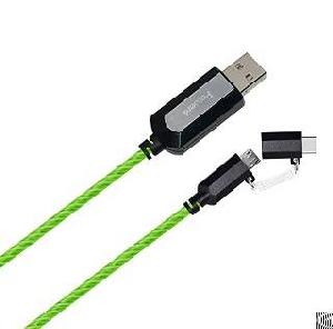 El Visible Type-c To Micro Usb Flowing Round Cable Ld005