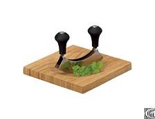 bamboo herb spice cutting board corner blade knife