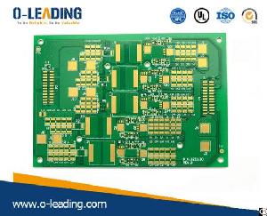 4-layer Printed Circuit Board With Selective Hard Gold Coating 50 Micro Inch 1.25 Micrometers