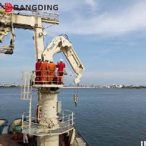 Bangding Hydraulic Telescopic Kunckle Boom Marine Deck Cranes For Ship And Port