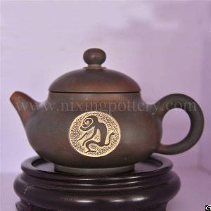 animal monkey teapots tea pot hand carving nixing cermaic pots