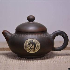 Nixing Ceramic Teapot Chinese Zodiac Monkey Tea Pots 200ml