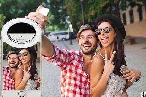 Sie Nehmen Bild Smartphone Led Licht Selfie Lampe