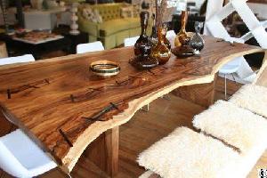 Suar Furniture And Suar Slab Top Dining Table