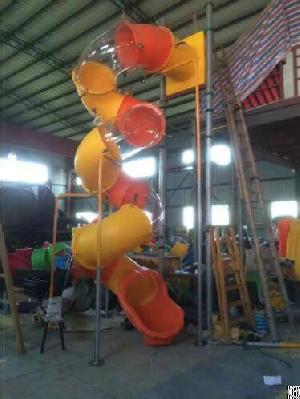 outdoor playground replace plastic slide amusement tube