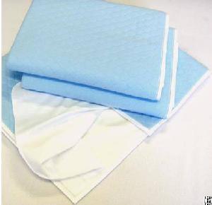 four layers waterproof reusable incontinence bed pads wings washable underpads flaps