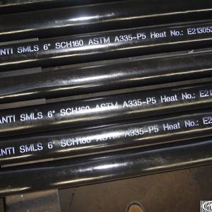 alloy steel seamless pipe astm a335 p5 pe