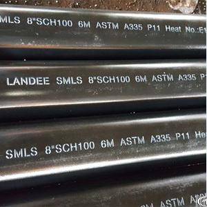 Astm A335 P11 Alloy Steel Pipes, 8in, Sch 100, 6m, Be Ends