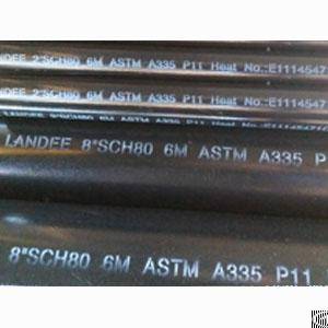 A335 P11 Steel Pipe, Sch 80, Dn200 X 20ft, Be End, Black Coating