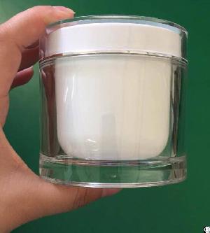 Empty 100ml 200ml Clear Plastic Cosmetic Body Scrub Hair Care Cream Jar