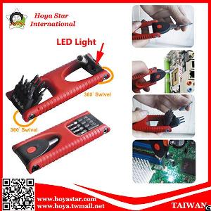 8pcs Precision Screwdriver With Led Light, Multi Tool, Bit Set, Angle Screwdriver With Led