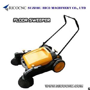 commercial manual floor sweepers push mechanical clearner wood workshop