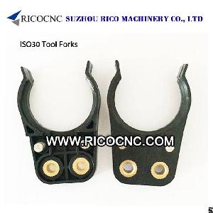 Sk30 Tool Clips Din69871 Iso30 Black Tool Grippers For Atc Hsd Spindle