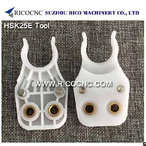 White Hsk25e Tool Forks Hsk Tool Holder Clips For Cnc Router