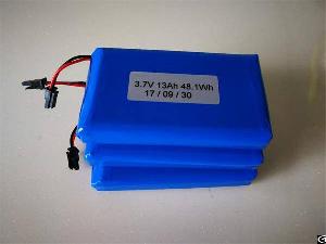 Perma Battery Packs Li-ion 18650 3.7v 13ah With Protection Pcm And Connector For Gps Tracking Device