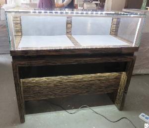 jewelry watch display case veneer power led