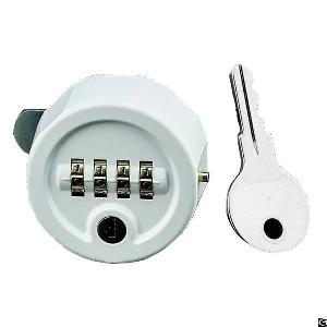 Zinc Alloy Digit Combination Lock, Dual Mechanism, Satin Chrome