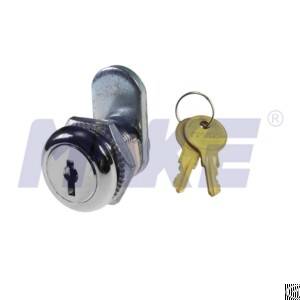 Zinc Alloy Small Wafer Key Cam Lock, Shiny Chrome, Nickel Plated