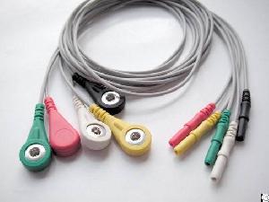 din 5 leadwires ecg cable