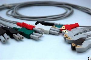 Ll Style Ecg Cable, One Piece Ecg Cable, Snap Electrode