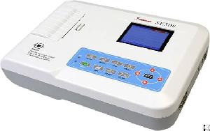 medical electrocardiograph digital 3 channel touch lcd display ecg machine