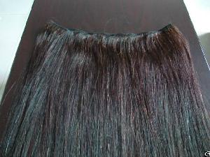 horse tail mane hair weft strip