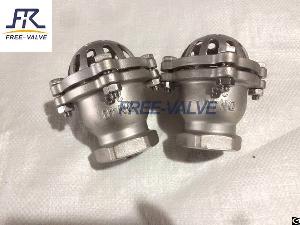 Stainless Steel Lift Type Screwed Bottom Foot Valve