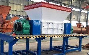 China Metal Scrap Shredder Machine Manufacturer Double Shaft Waste Oil Tanks Shredding
