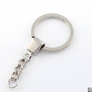 30mm nickel plated split key chain ring connector keychain alloy head