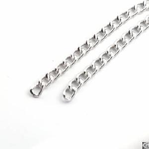 Aluminum Curb Chain Link In Bulk For Necklace Jewelry Accessories Diy Making