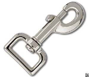 Brook Design 2 7 / 10 Inch Nickel Plated Swivel Snap Hooks