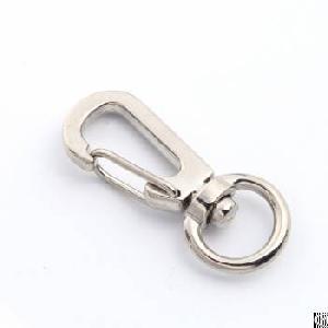 open polish nickel plated metal hook keyring collection