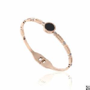 stainless steel fashion jewelry metal thin bangles frequent zircorns inlay