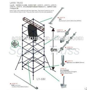 Aluminum Speaker Scaffold Layer Truss For Line Array