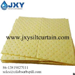 dimpled perforated chemical absorbent pads