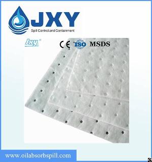 White Dimpled Oil Absorbent Heavy Weight Pads For Spill Control